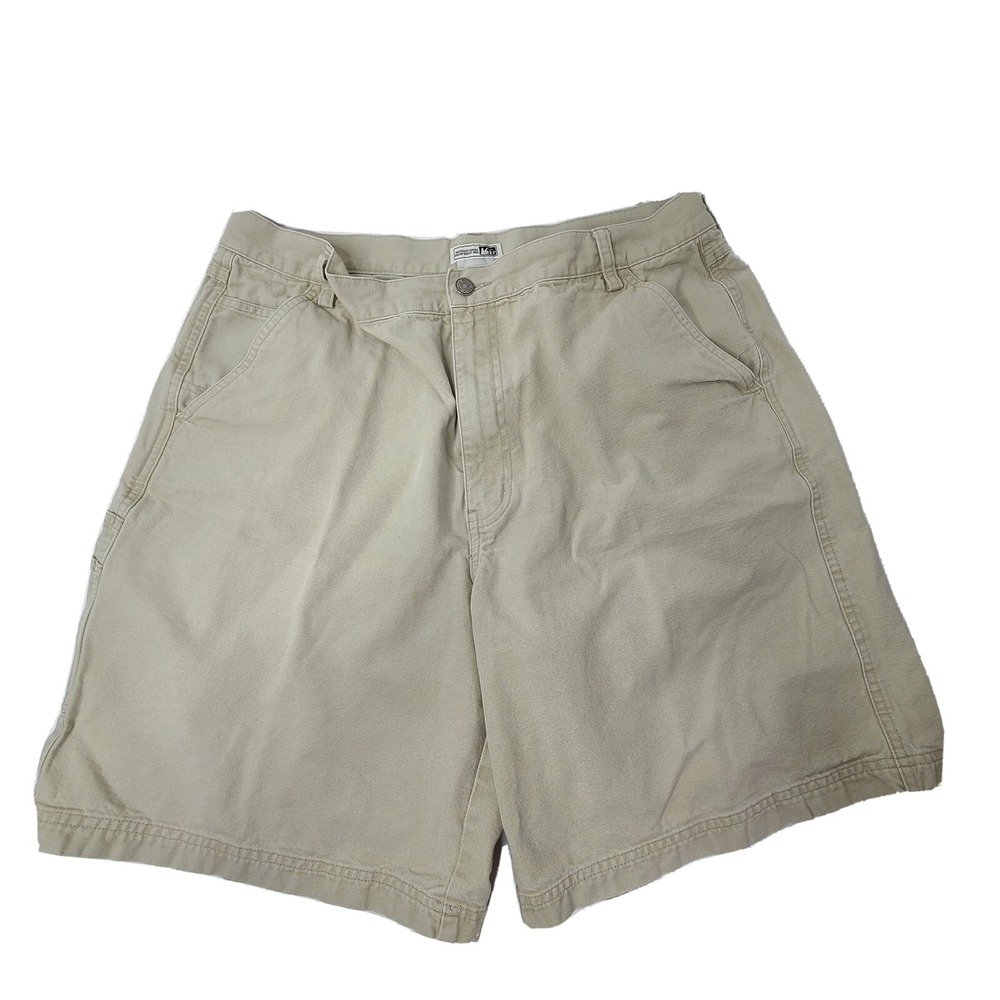 REI Co-Op Men's 36 Hiking Climbing Shorts khaki 100% cotton EUC